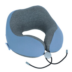 Ergonomikus utazó nyakpárna - memóriahabból, kék