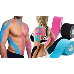 Kinezio szalag Ares 5 cm x 5 m, fekete