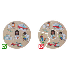 Játék és puzzle 2 az 1-ben Humanico Szakmák a Beleductól