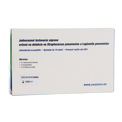 Gyorsteszt 2 az 1-ben Streptococcus pneumoniae és Legionella pneumoniae ellen, 1 db