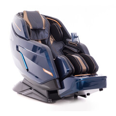 LUX 4D MASSAGER elektromos masszázsfotel, kék-arany (Újszerű darab)