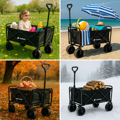 Összecsukható UNIZDRAV szállító kocsi extra teherbírással akár 150 kg-ig