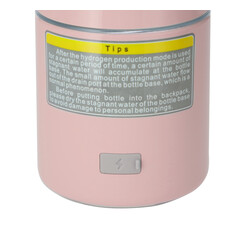 Palack hidrogénes víz előállításához, rózsaszín