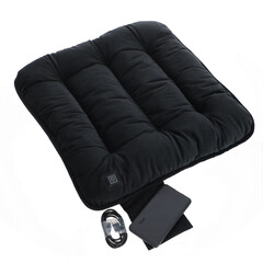 Hordozható melegítő ülőpárna, fekete