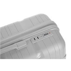 Utazóbőrönd, szürke színben