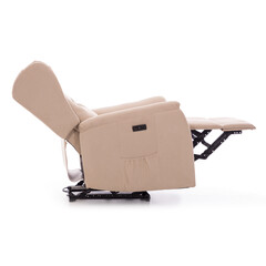 COMFORT relaxációs, dönthető füles fotel masszázs- és fűtésfunkcióval, bézs szövet