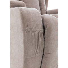 Relaxációs állítható fotel, sötétbézs szövet