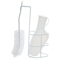 Vizelet palack tartóval és kefével