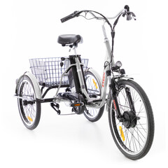 Háromkerekű elektromos kerékpár Tornado ZTECH, ezüst