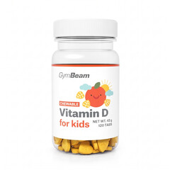 D-vitamin (400 NE) gyermekeknek, GymBeam, 120 tabletta