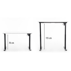 UNIZDRAV állítható magasságú íróasztal 120x60 cm, fehér