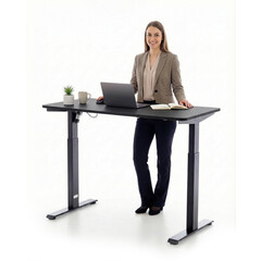UNIZDRAV állítható magasságú íróasztal 120x60 cm, fekete