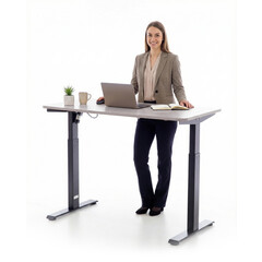 UNIZDRAV állítható magasságú íróasztal 120x60 cm, szürke