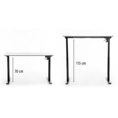 UNIZDRAV állítható magasságú íróasztal 120x60 cm, szürke