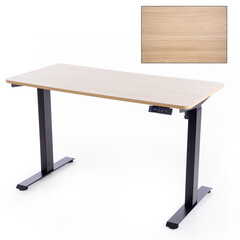 UNIZDRAV állítható magasságú íróasztal 120x60 cm, barna tölgyfa