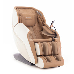 RelaxPro 3D MASSAGER elektromos masszázsfotel, fehér-barna (Használt darab)