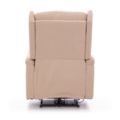 COMFORT relaxációs, dönthető füles fotel masszázs- és fűtésfunkcióval, bézs szövet (Használt darab)