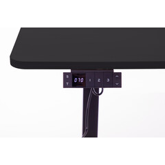 Állítható magasságú sarok íróasztal UNIZDRAV 160×110 cm, fekete – jobb oldali kivitel