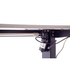 Állítható magasságú sarok íróasztal UNIZDRAV 160×110 cm, szürke – bal oldali kivitel