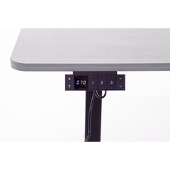 Állítható magasságú sarok íróasztal UNIZDRAV 160×110 cm, szürke – bal oldali kivitel