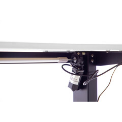 Állítható magasságú sarok íróasztal UNIZDRAV 160×110 cm, fehér – bal oldali kivitel