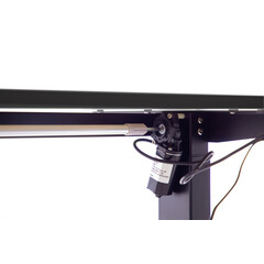 Állítható magasságú sarok íróasztal UNIZDRAV 160×110 cm, fekete – bal oldali kivitel