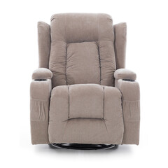 Relaxációs állítható fotel, sötétbézs szövet (Kibontott darab)