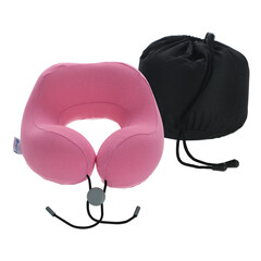 Ergonomikus memóriahabos utazópárna, rózsaszín (Újszerü darab)