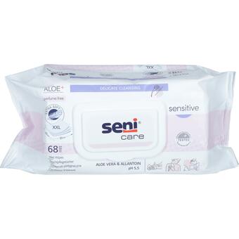 SENI CARE SENSITIVE nedves törlőkendő, 68 db