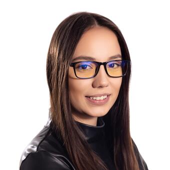 UNIZDRAV Kékfény szűrő szemüveg + szemüveg tartó tok, fekete - unisex