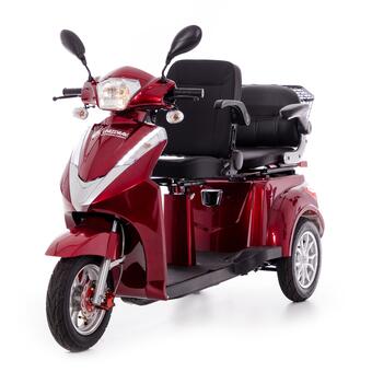 CHAMPION DUO elektromos háromkerekű kétszemélyes scooter időseknek és mozgáskorlátozottaknak -  1000W-os motor