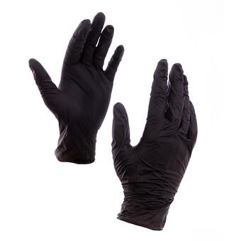Fekete nitril kesztyű, 100 db