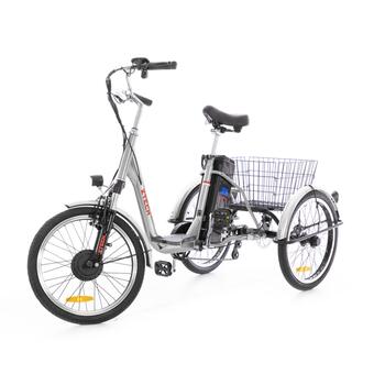 Háromkerekű elektromos kerékpár Tornado ZTECH, ezüst