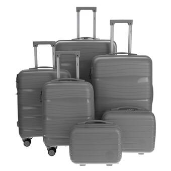 Utazóbőrönd, szürke színben