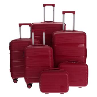 Utazóbőrönd, bordó színben