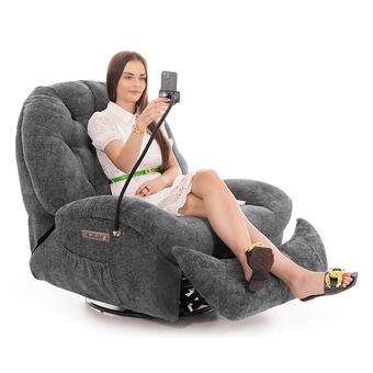 Stílusos relaxációs állítható fotel TRENDY, antracit