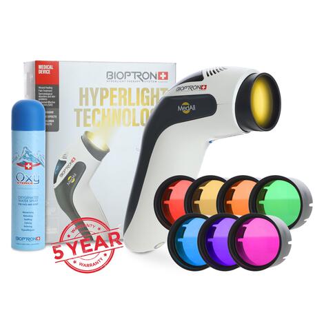 Bioptron MedAll biolámpa+ Oxy spray + színterápia