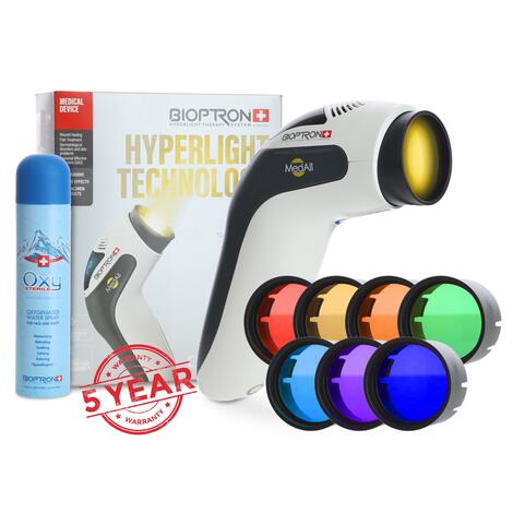 Bioptron MedAll biolámpa + Oxy spray + színterápia