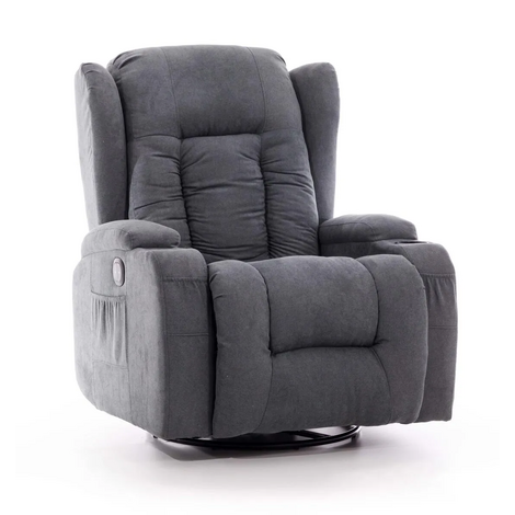 Relaxációs állítható fotel, szövet antracit