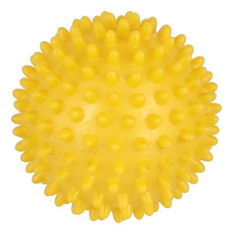 Masszírozó tüskés labda, sárga 8 cm