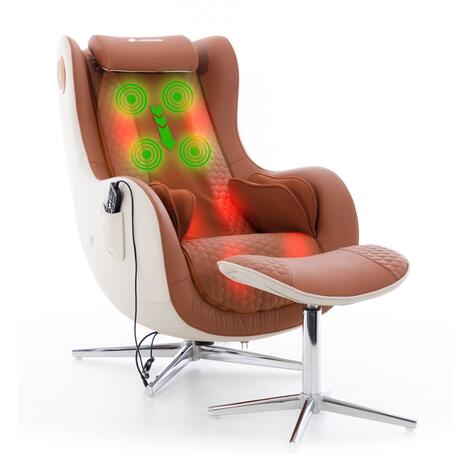 Elektromos masszázsfotel Zafír Relax, téglavörös színű