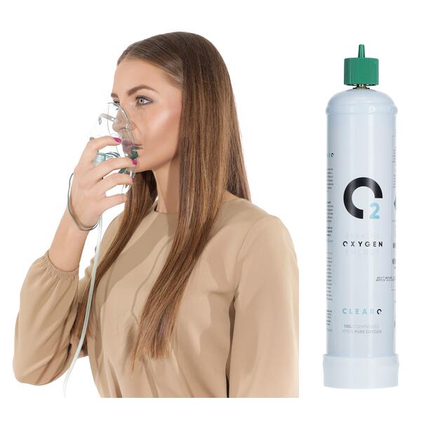 Oxigén palack ClearO2 Oxygen, oxigén maszkkal, 110L akciós termékkép 1