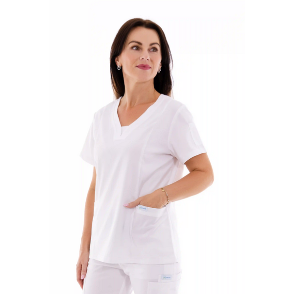 Női orvosi blúz Unidress Basic, fehér akciós termékkép 1