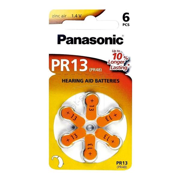 Panasonic PR13 elem hallókészülékhez, 6 db-os kiszerelés akciós termékkép 1