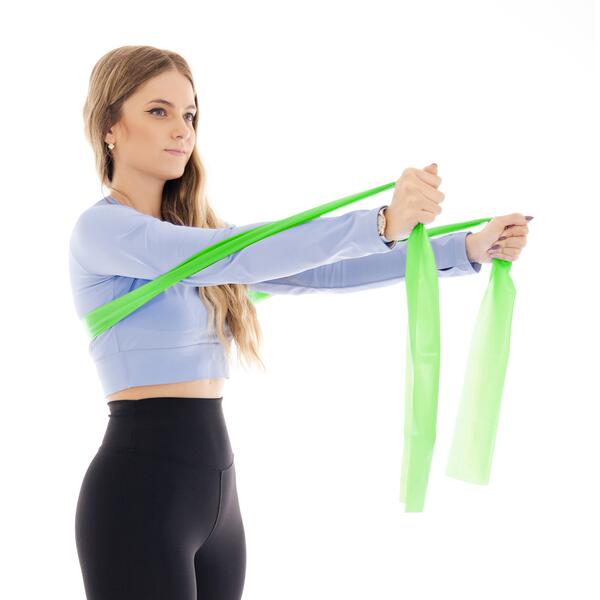 Fitnesz gumiszalag edzéshez, ellenállás 5 – 8 kg, zöld