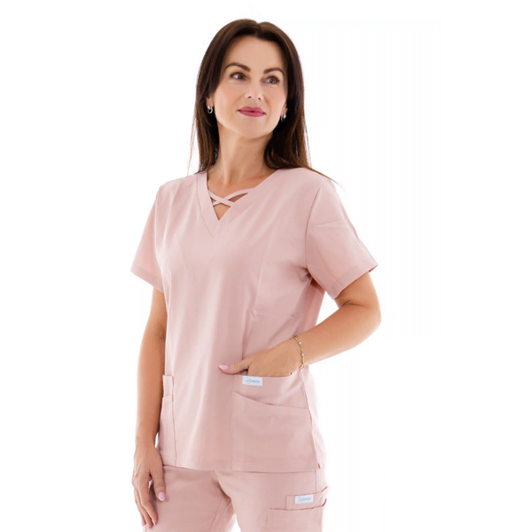 Női orvosi blúz Unidress Comfort, púder színű akciós termékkép 1