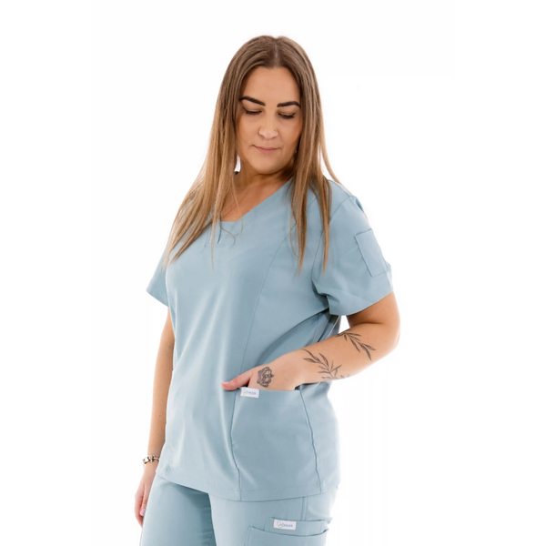 Női orvosi blúz Unidress Basic, kék óceán akciós termékkép 1