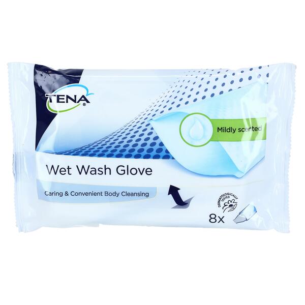 TENA Wet Wash Glove nedves mosdatókesztyű, 8 db akciós termékkép 1