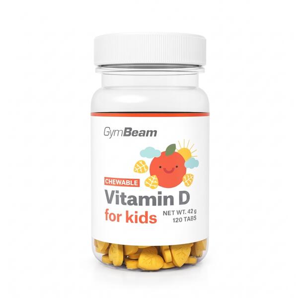 D-vitamin (400 NE) gyermekeknek, GymBeam, 120 tabletta