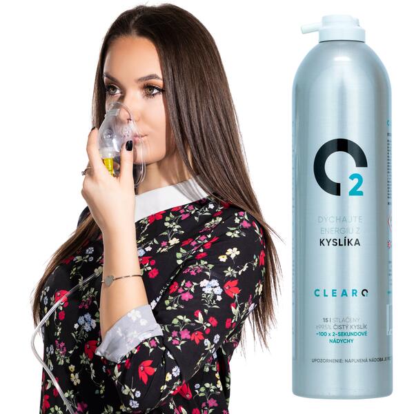 Oxigén palack ClearO2 Oxygen, oxigén maszkkal, 15L akciós termékkép 1